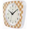 Infinity Instruments Plaid Trapezium Wall Clock, Orange, 9.25 in. x 10.875 in. 20352OR-4579 - alternate 2